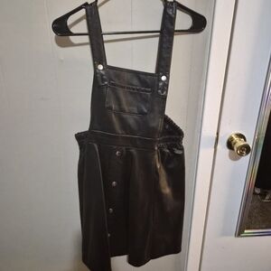 Leather Overall Dress